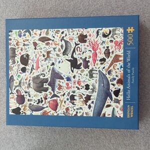 500 piece Puzzle Hello Animals of the World Brendan Wenzel